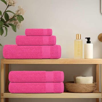 vidaXL Gastendoekjes FROGN 10 st 30x50 cm 360 g/m² roze, Verzenden