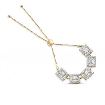 Gourmette - 14 carats Or jaune - 7.81ct. tw. Diamant