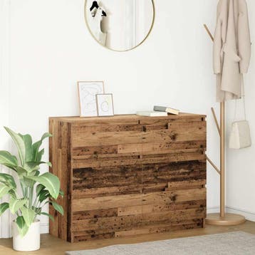 vidaXL Dressoir 100x35x76 cm spaanplaat oud hout, Verzenden, Nieuw