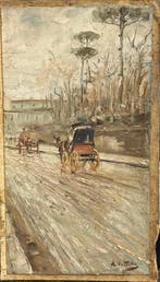 Attilio Pratella (1856-1949), Attr. - Per le Strade di
