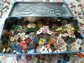 Collectie van memorabilia - speldjes