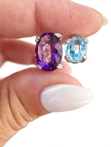 Zonder minimumprijs - Ring Zilver - 6.80ct. tw. Amethist -, Nieuw