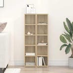 vidaXL Cd-kasten 2 st 21x16x93,5 spaanplaat sonoma, Verzenden, Nieuw