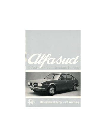1972 ALFA ROMEO ALFASUD INSTRUCTIEBOEKJE DUITS, Ophalen of Verzenden