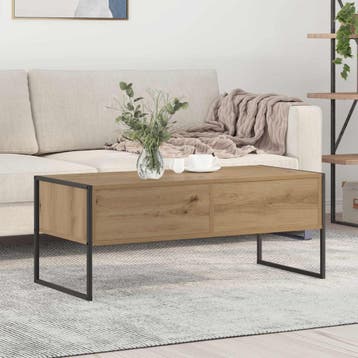 vidaXL Salontafel Ambachtelijk Eiken 100 x 46 x 40 cm, Verzenden