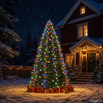 vidaXL Kerstboomverlichting met 300 LEDs meerkleurig net, Verzenden