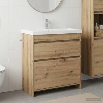 vidaXL Badkamer Onder Het Wastafel Kast Artisanaal eiken, Huis en Inrichting, Verzenden, Nieuw