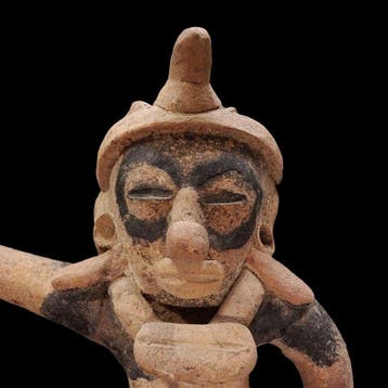 Precolumbiaans Terracotta - Krijgerstatuet -