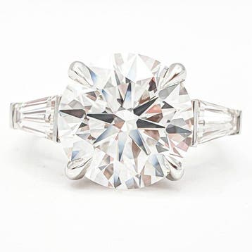 Ring - 18 karaat Witgoud - 11.00ct. tw. Diamant (Lab-grown), Nieuw