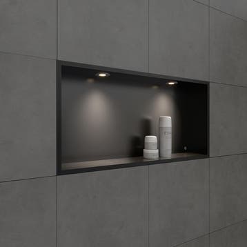 Inbouwnis BWS Alfie 30x60 cm Met LED Verlichting Mat Zwart, Doe-het-zelf en Bouw, Sanitair, Ophalen of Verzenden, Nieuw, Bad