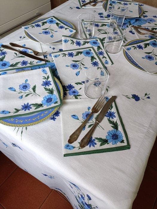 Bassetti - Tafelkleed (13) - 270 cm - 175 cm, Antiek en Kunst, Antiek | Tapijten, Tafelkleden en Textiel