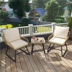 2dekans | Yaheetech Bistroset Tuinset 3-Delig – 61 x 65 x 76, Ophalen of Verzenden