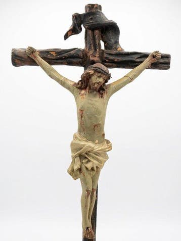 sculptuur, Antico Crocifisso dAltare da Tavolo – Cristo