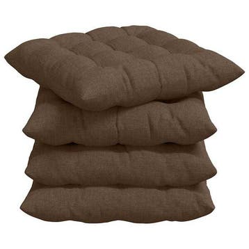 Lot 4 coussins 40x40cm Marron - Retour client - 32% remise, Verzenden, Nieuw