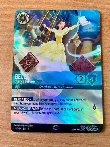 Ravensburger - 1 Card - Disney Lorcana - Belle 214/204 - EN, Collections