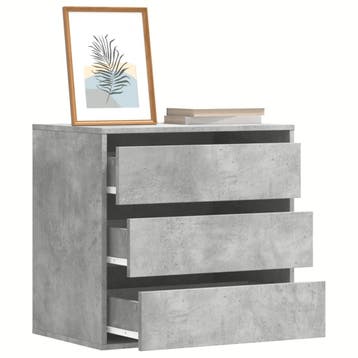 vidaXL Ladekast 60x41x58 cm bewerkt hout betongrijs, Verzenden, Nieuw