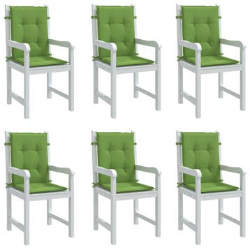 vidaXL Stoelkussens 6 st lage rug 100x50x4 cm stof gemêleerd, Verzenden, Nieuw