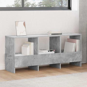 vidaXL Tijdschriftenrek Beton Grijs 102 x 30 x 45 cm, Verzenden