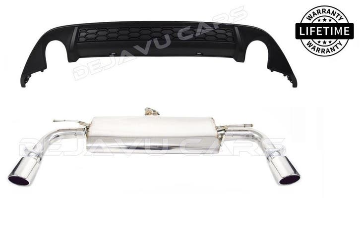 GTI Look Uitlaat Systeem + Diffuser voor VW Golf 7 Clubsport, Autos : Divers, Tuning & Styling, Enlèvement ou Envoi