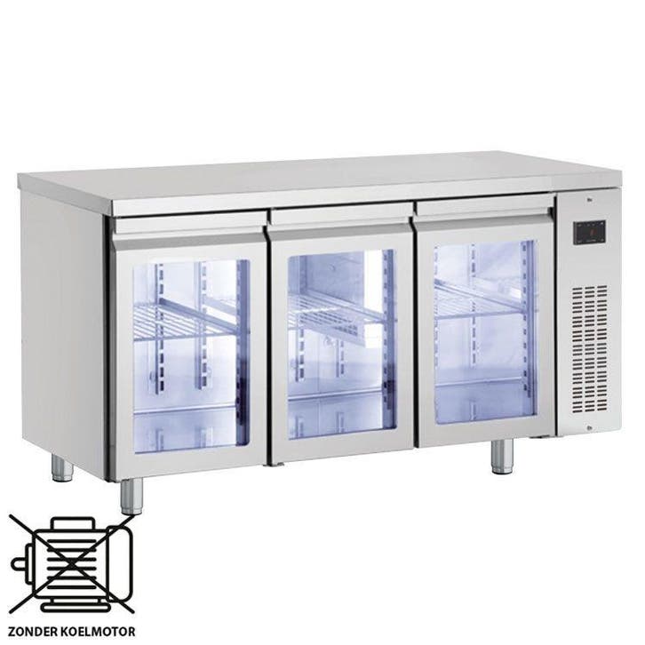 Koelwerkbank | 421L | 3 Glasdeuren (1/1 GN) | 0°C/+10°C  |, Zakelijke goederen, Horeca | Keukenapparatuur, Nieuw in verpakking