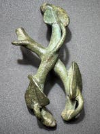 Romain antique Bronze Fragment exquis dune couronne de