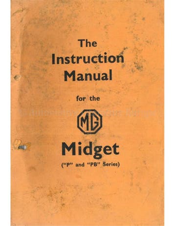 1945 MG MIDGET INSTRUCTIEBOEKJE ENGELS