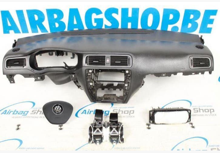 AIRBAG SET – DASHBOARD ZWART VOLKSWAGEN JETTA (2011-HEDEN), Auto-onderdelen, Dashboard en Schakelaars, Gebruikt, Volkswagen