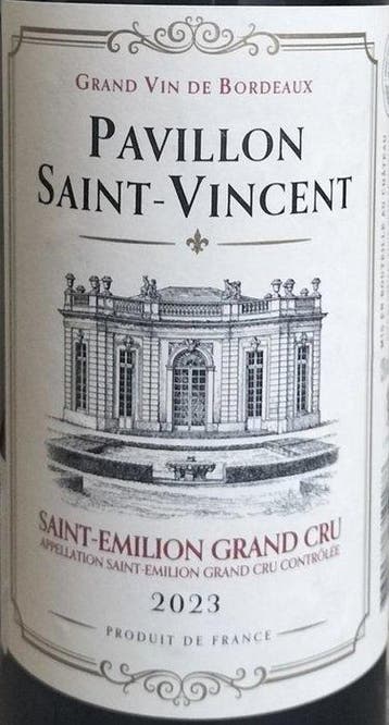 2023 Pavillon Saint Vincent - Saint-Émilion, Bordeaux Grand, Verzamelen, Nieuw