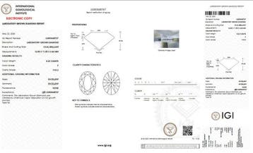 Zonder minimumprijs - Ring - 14 karaat Witgoud - 8.22ct. tw.