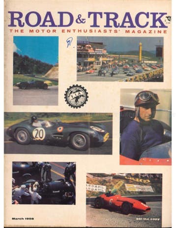 1958 ROAD AND TRACK MAGAZINE MAART ENGELS, Nieuw