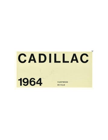 1964 CADILLAC PROGRAMMA BROCHURE, Nieuw