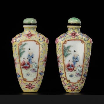 chine Porselein geglazuurd in polychroom, emaille uit de, Verzamelen