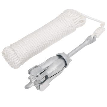 vidaXL Anker met touw inklapbaar 3,2 kg smeedijzer, Verzenden