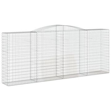vidaXL Schanskorf gewelfd 400x50x160/180 cm gegalvaniseerd, Verzenden, Nieuw