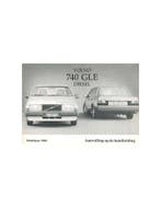 1984 VOLVO 740 GLE DIESEL BIJLAGE INSTRUCTIEBOEKJE