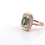 Zonder minimumprijs - Ring - 9 kt. Roségoud, Zilver Spinel -, Nieuw