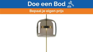 Bieden: Vistosi Jube LT P Table Lamp Smoky Grey D23cm with, Ophalen of Verzenden, Nieuw