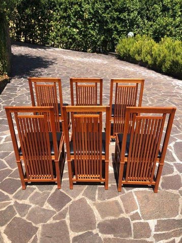 Cassina - Frank Lloyd Wright - Stoel - Wright chair - Hout,
