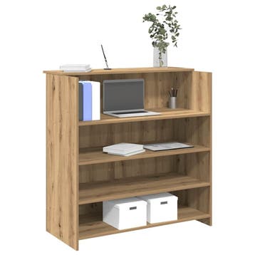 vidaXL Receptiebalie 100x50x103,5cm bewerkt hout artisanaal, Verzenden