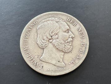 Nederland. Willem III. 2 1/2 Gulden 1858 (Zonder