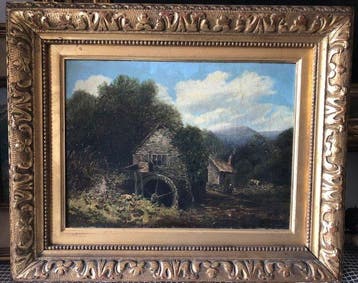 Josep Paul Pettit (1812-1882) - Paesaggio con mulino