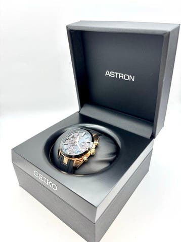 Seiko - Astron - GPS Solar Dual Time Black Gold Limited