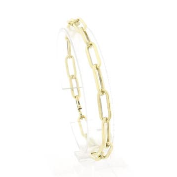 Gouden closed forever armband (Schakelarmband), Ophalen of Verzenden, Gebruikt, Goud, Goud