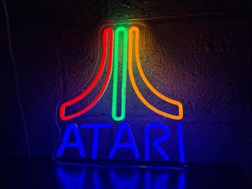 Atari - NO RESERVE Atari Gaming Logo Neon Light Box - Gaming