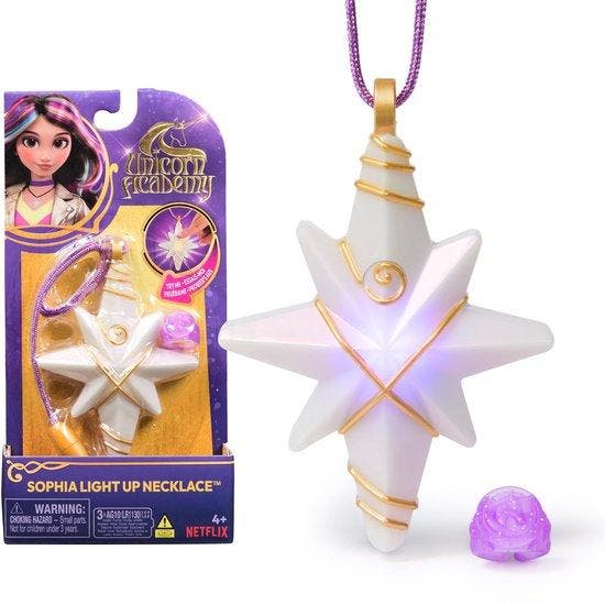 Unicorn Academy - Sophias lichtgevende halsketting en gl..., Kinderen en Baby's, Speelgoed | Knuffels en Pluche, Nieuw, Verzenden
