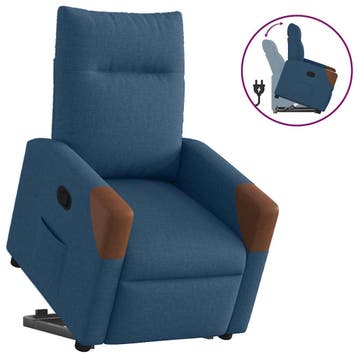 vidaXL Sta-op-stoel verstelbaar stof blauw, Verzenden, Nieuw