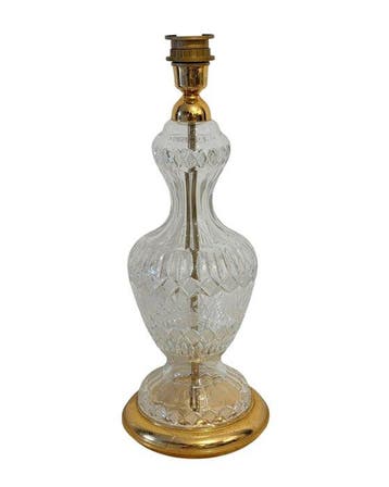 Lampe de table - artisanal - Cristal, Laiton, Nieuw