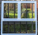 pvc raam , chassis , venster 185 x 177 wit / zwartbruin 8022, Bricolage & Construction, Châssis & Portes coulissantes, Ophalen of Verzenden