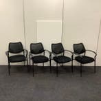complete set van 4 stuks vergaderstoelen/ stapelstoelen