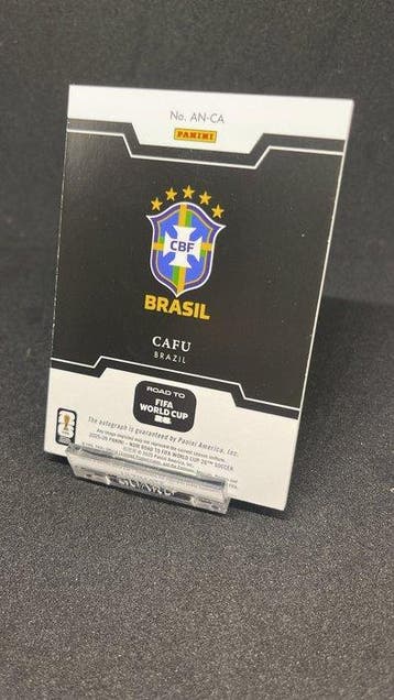 Panini Noir Cafu AN-CA Carte dédicacée, Carte sérialisée,